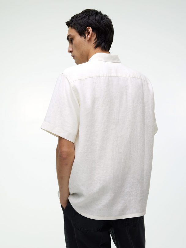 ARKET Short-sleeved Linen Shirt White