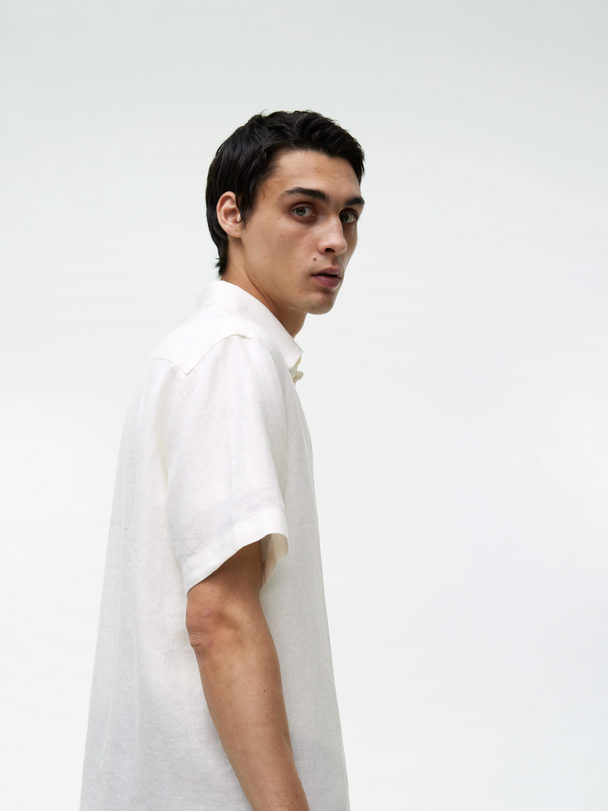 ARKET Short-sleeved Linen Shirt White