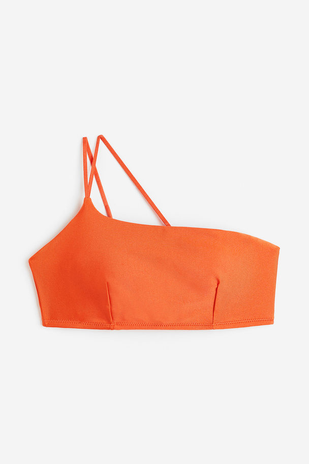 H&M Wattiertes One-Shoulder-Bikinitop Orange