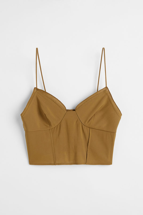H&M Sleeveless Top Olive Green