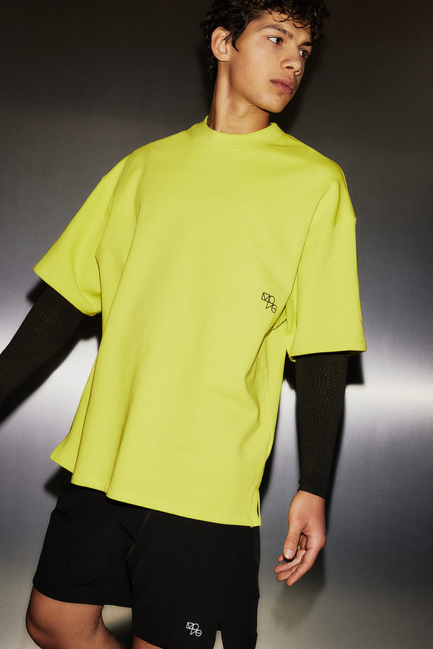H&M Drymove™ Træningstrøje I Sweatshirtkvalitet Neongrøn