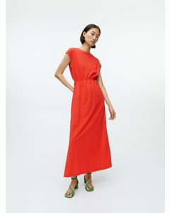 Cut-out Jersey Dress Tomato Red