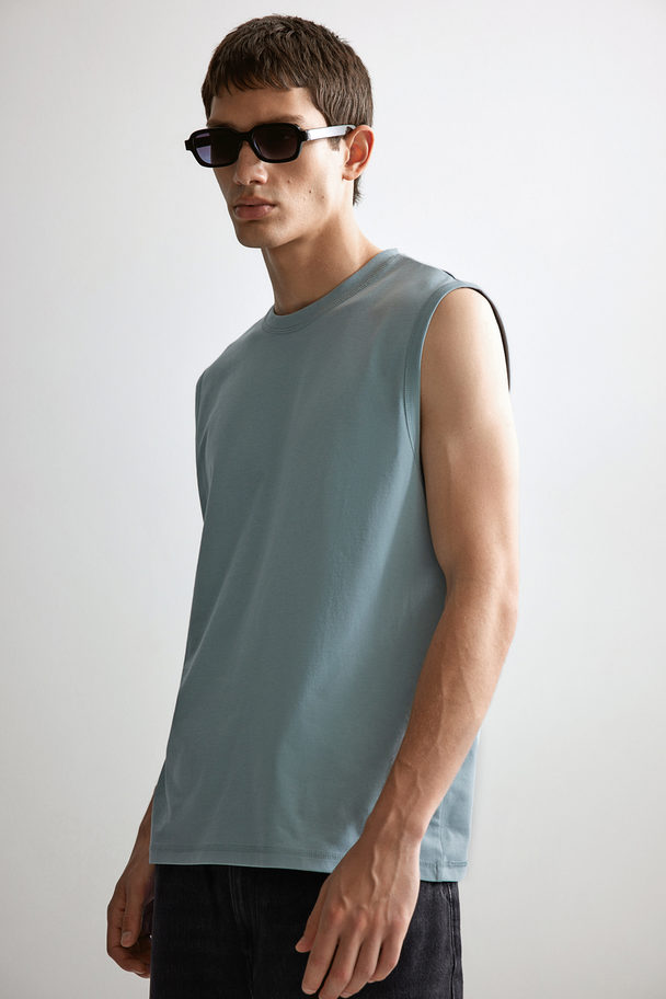 H&M Coolmax® Regular Fit Vest Top Light Turquoise