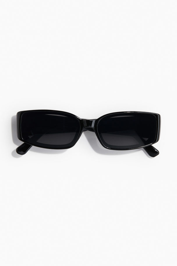 H&M Rechteckige Sonnenbrille Schwarz