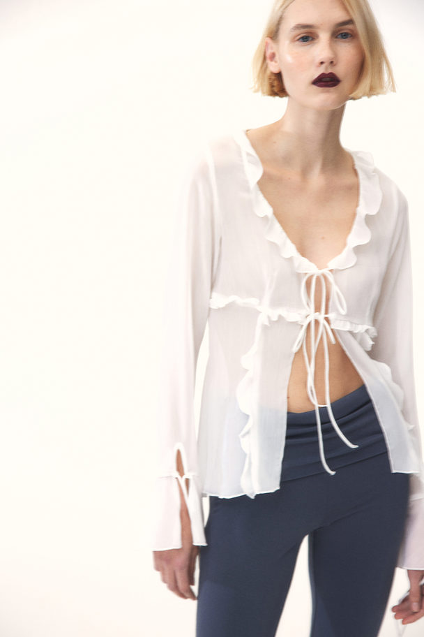 H&M Chiffon Top Met Volants Roomwit