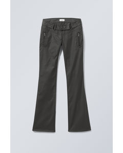 Jackie Low Waist Trousers Washed Black