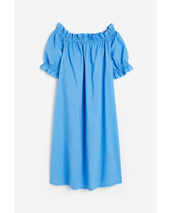 Off-Shoulder-Kleid Blau