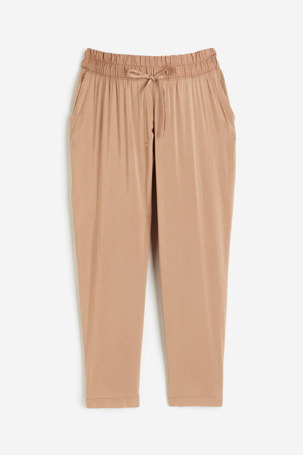 H&M Mama Pull-on Trousers Beige