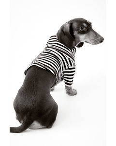 Polo-neck Dog Jumper Black/striped