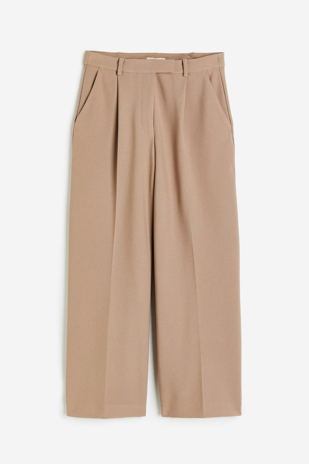 H&M Tailored Trousers Dark Beige