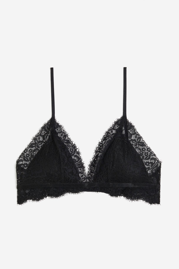 H&M Lace Padded Bra Black