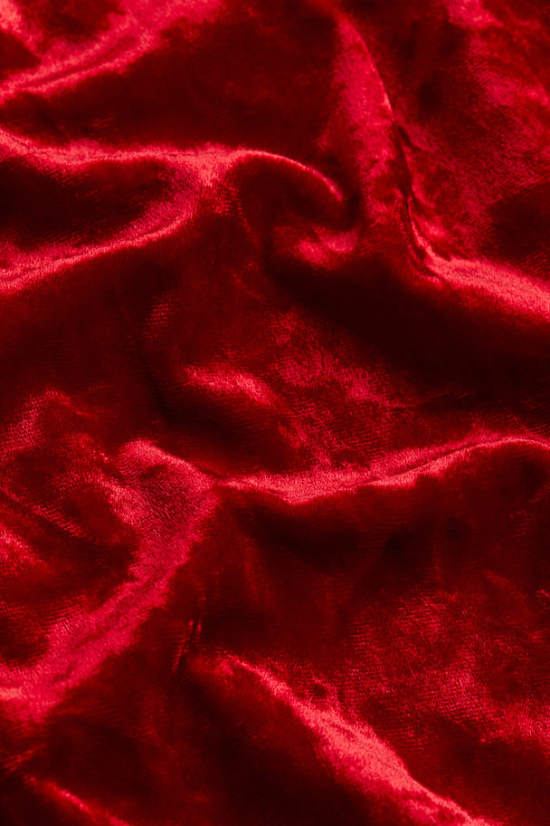 H&M Langarmshirt aus Velours Rot