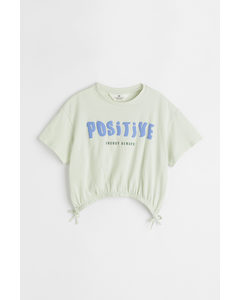 T-shirt Med Snøre Lysegrøn/positive