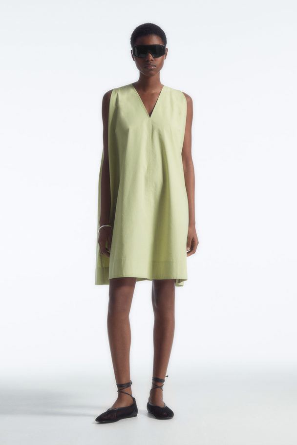 COS A-line Sleeveless Mini Dress Green