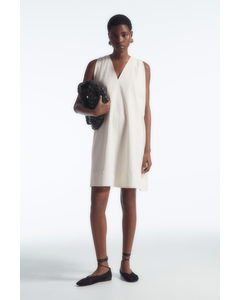 A-line Sleeveless Mini Dress White