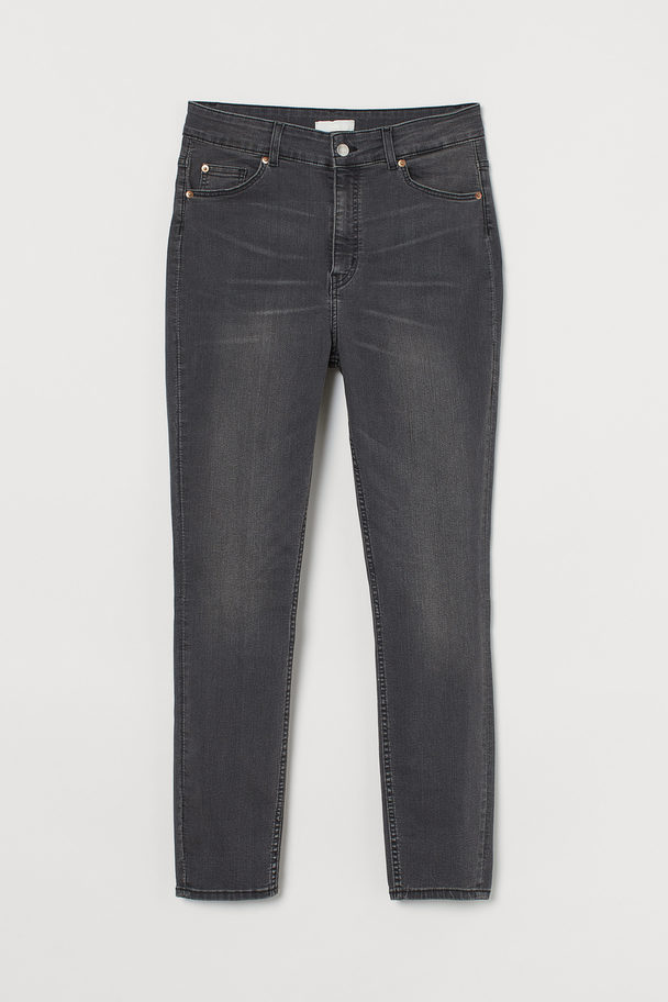 H&M H&m+ Skinny High Jeans Donker Denimgrijs