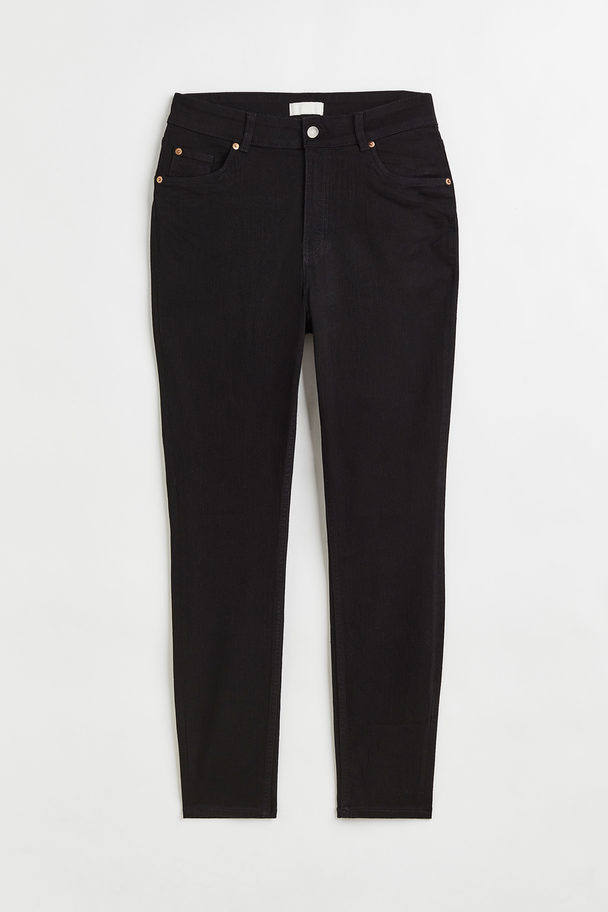 H&M H&m+ Skinny High Jeans Zwart