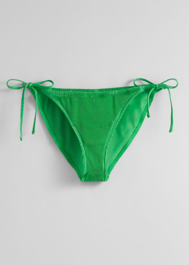 & Other Stories Mini-Bikinihose mit Falten Grün