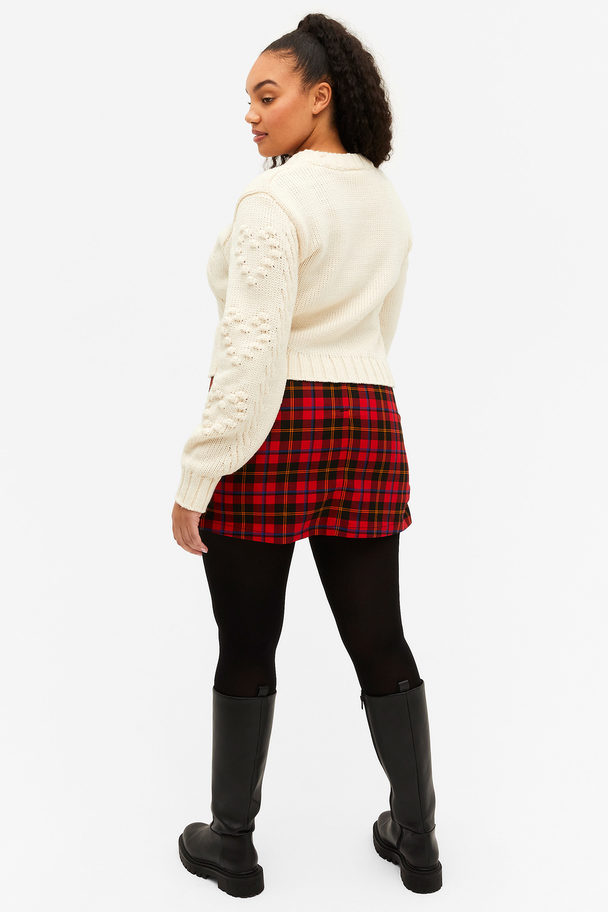 Monki White Knit Sweater With Hearts White