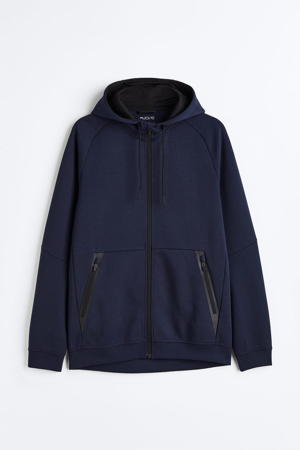 H&M DryMove™ Sport-Hoodie Marineblau