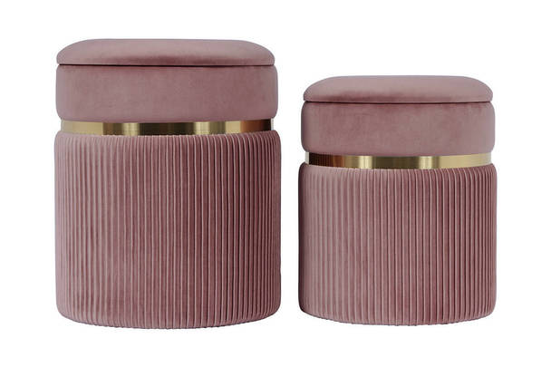 360Living Stool Zora 325 2er-set Rose / Gold