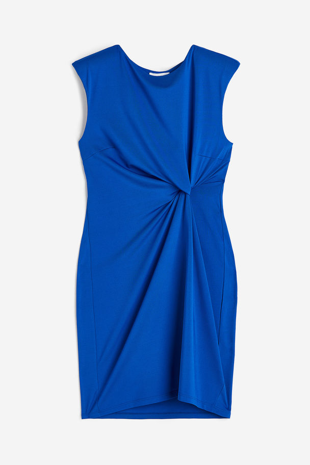 H&M Twist-detail Dress Bright Blue