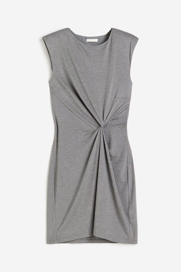 H&M Kleid mit Twist-Detail Graumeliert