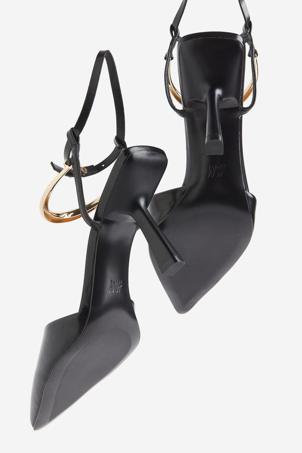 H&M Anklet-detail Heels Black