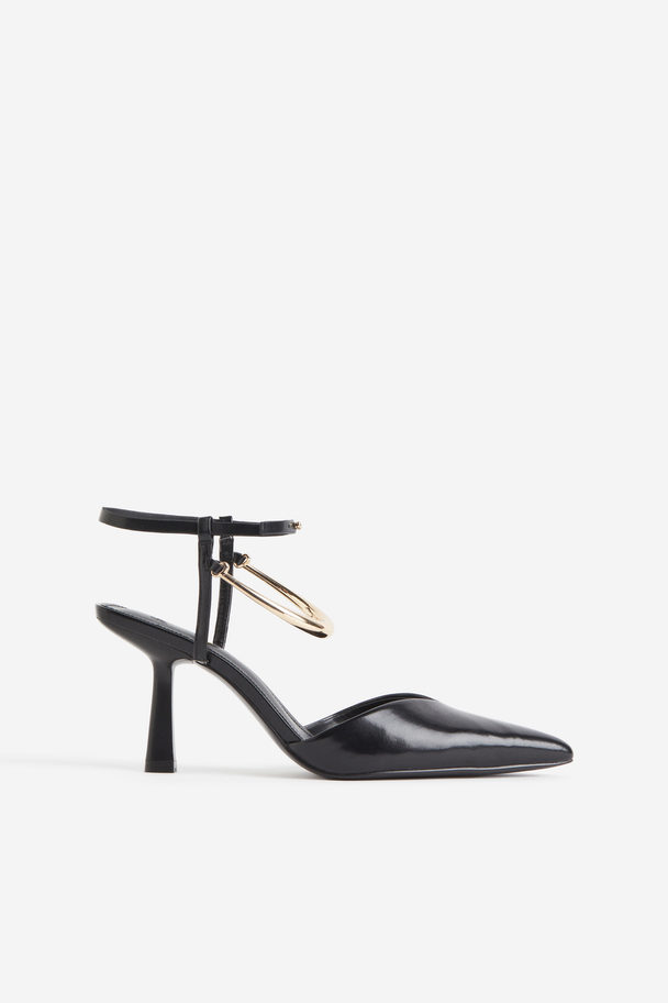 H&M Anklet-detail Heels Black