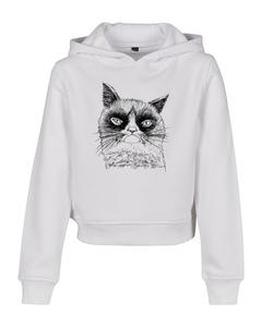 Mister Tee Men Kids Unhappy Cat Cropped Hoody