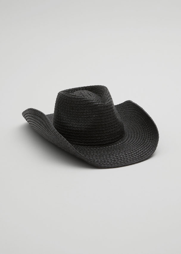 & Other Stories Straw Western Hat Black