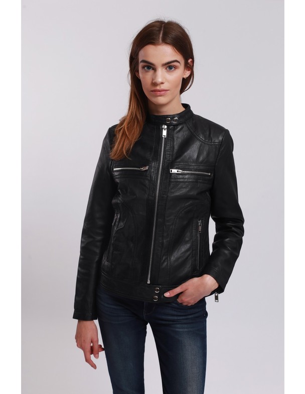 Le Temps des Cerises Leather Jacket Lenka