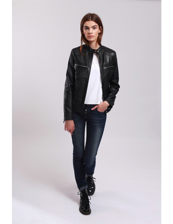 Le Temps des Cerises Leather Jacket Lenka