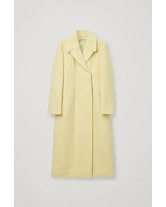 Tailored Long Coat Dusty Yellow