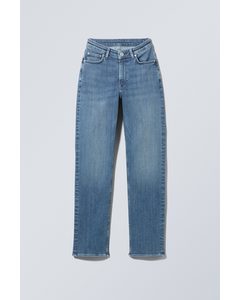Twig Curve Jeans mit mittelhohem Bund und geradem Bein Blaulila