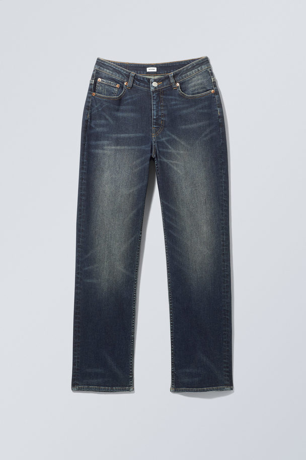 Weekday Twig Curve Jeans Med Mellemhøj Talje Swamp Blue