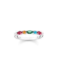 Ring Colourful Stones, Silver 925 Sterling Silver