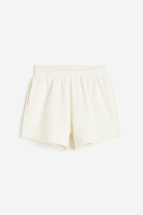 H&M Drymove™ Jersey Sports Shorts Cream