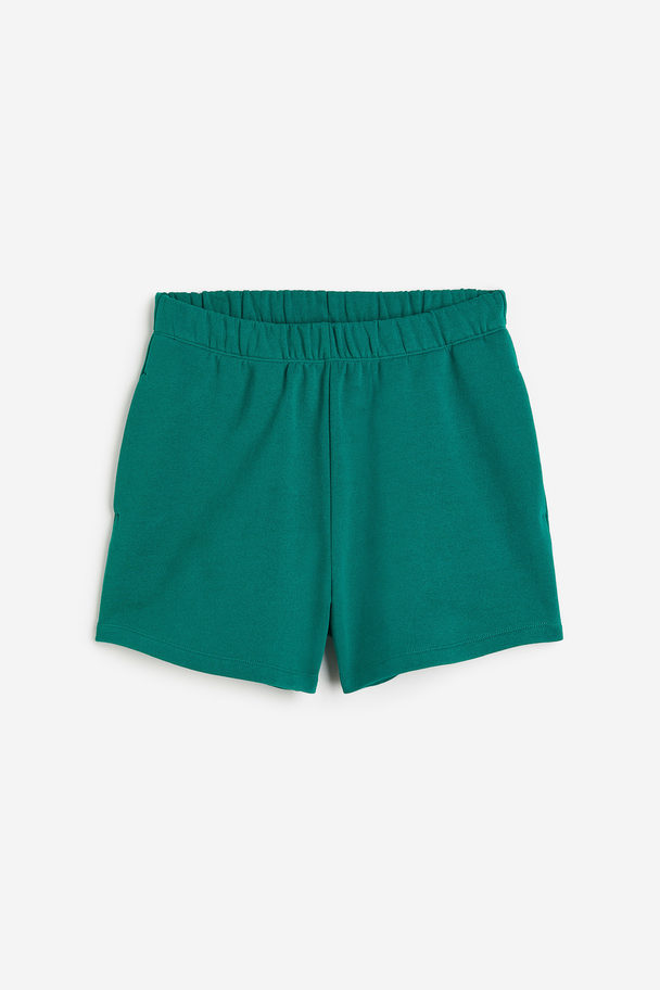 H&M Drymove™ Jersey Sports Shorts Dark Green