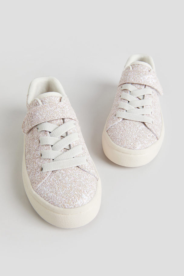 H&M Sneaker Hellbeige/Glitzernd