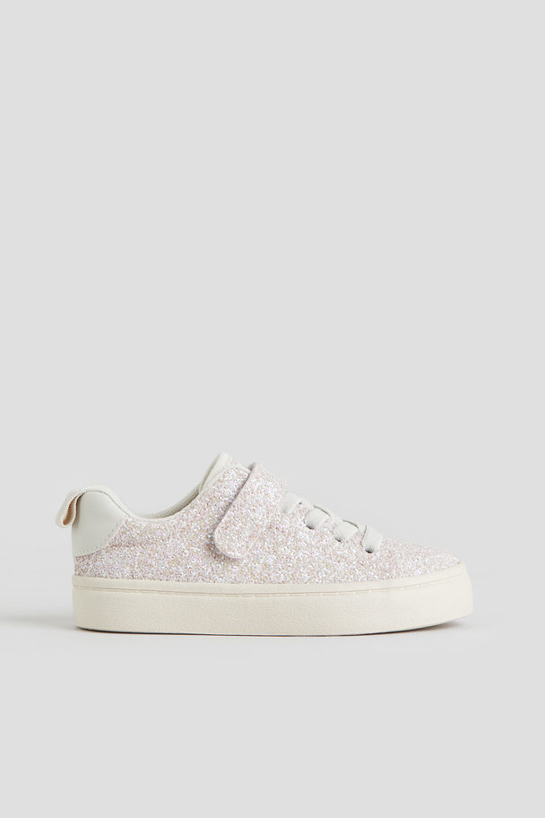 H&M Sneaker Hellbeige/Glitzernd