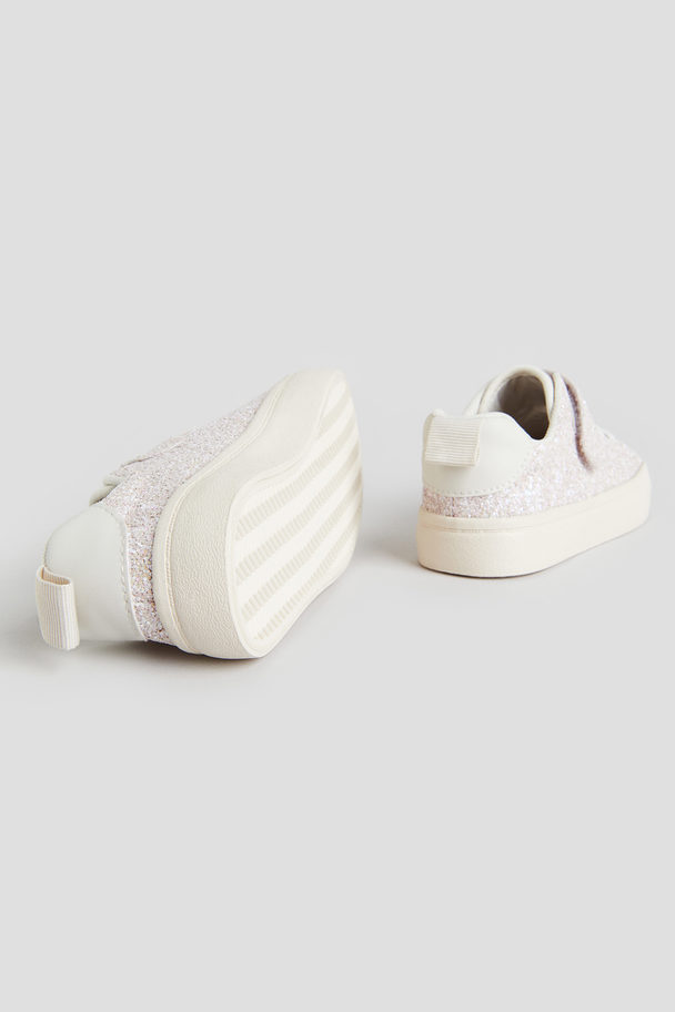 H&M Sneaker Hellbeige/Glitzernd