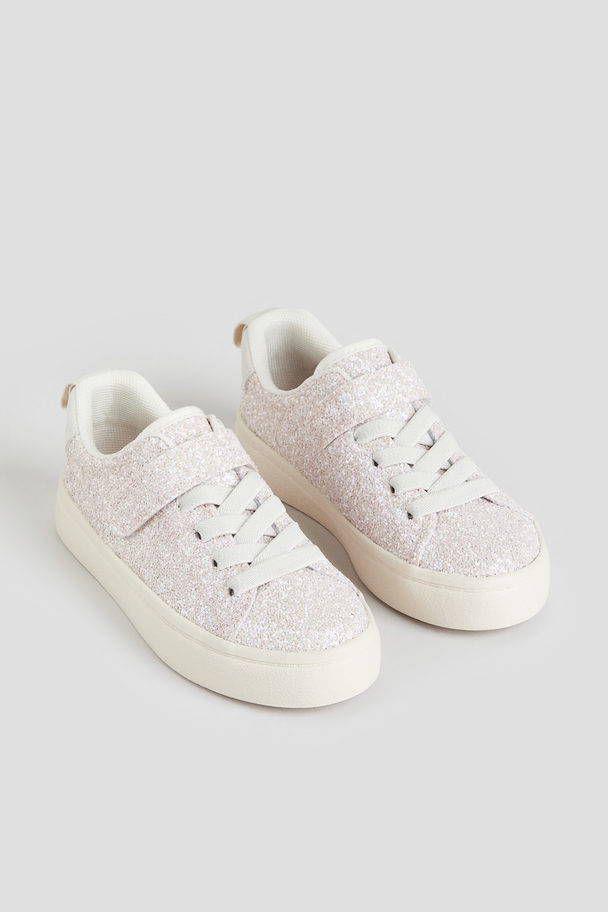 H&M Sneaker Hellbeige/Glitzernd