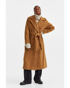Wool-blend Coat Light Brown