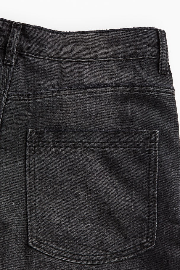 H&M Low Denim Cargo Shorts Black