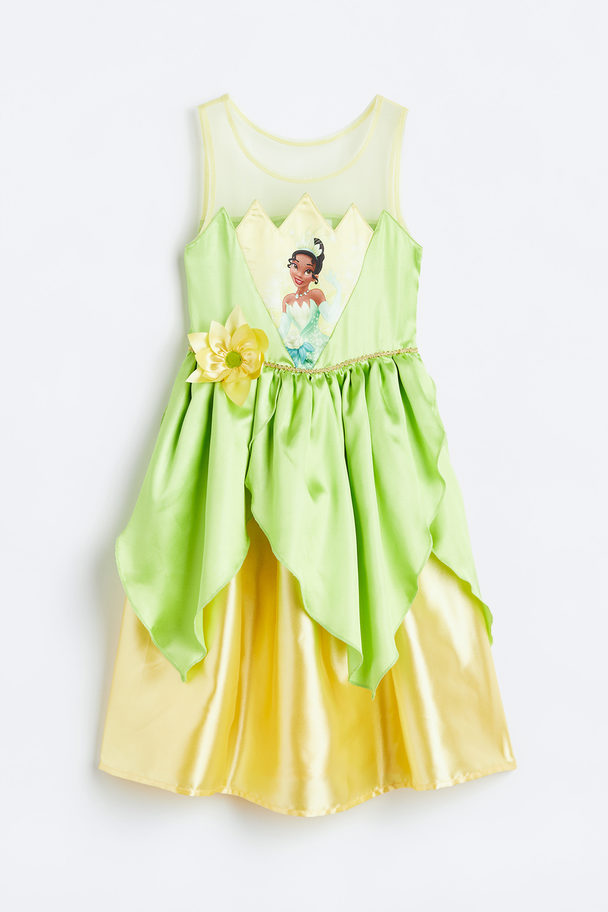 H&M Verkleidungskostüm Limegrün/Disney-Prinzessinnen