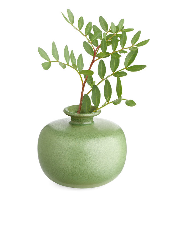 ARKET Terracotta Vase 9 Cm Dusty Green
