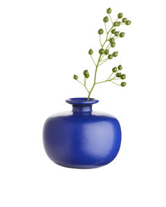 Terrakotta-Vase, 9 cm Blau