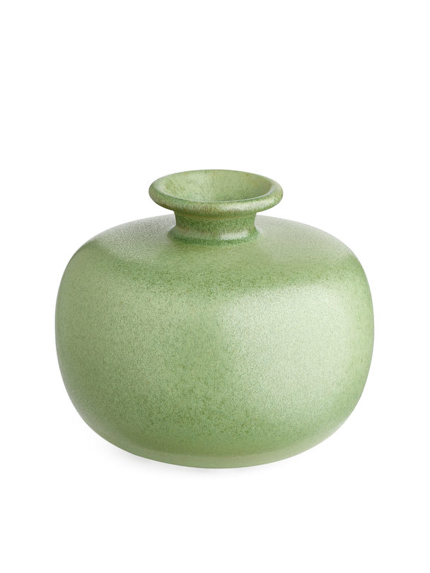 ARKET Terrakotta-Vase, 9 cm Blassgrün