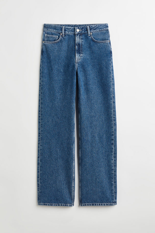 H&M Straight Regular Jeans Blau